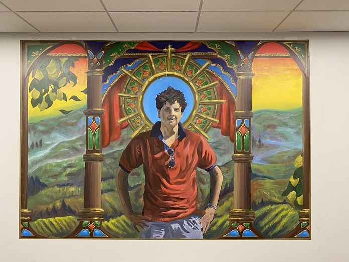 St. Carlo Acutis mural for Anchor of Hope TEC Novena Day 9
